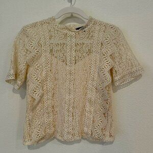 Elegant Cream Lace Top
